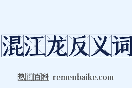 混江龙反义词是什么意思的图片